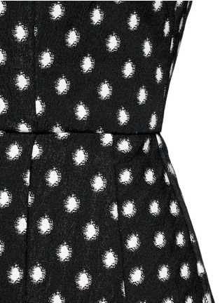Detail View - Click To Enlarge - ALICE & OLIVIA - 'Tanner' polka dot jacquard dress