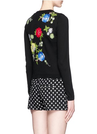 Back View - Click To Enlarge - ALICE & OLIVIA - 'Quinlan' floral embroidery cardigan