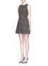 Front View - Click To Enlarge - ALICE & OLIVIA - 'Janette' inverted pleat stripe dress