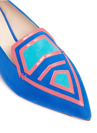 Detail View - Click To Enlarge - NICHOLAS KIRKWOOD - 'Outliner Leia' suede patent leather combo loafers