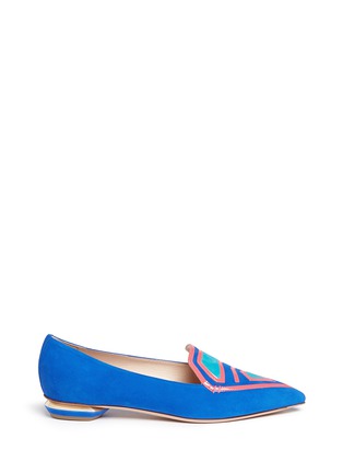Main View - Click To Enlarge - NICHOLAS KIRKWOOD - 'Outliner Leia' suede patent leather combo loafers