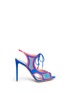 Main View - Click To Enlarge - NICHOLAS KIRKWOOD - 'Outliner' suede patent combo cutout sandals
