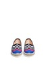 Front View - Click To Enlarge - NICHOLAS KIRKWOOD - Chevron coated canvas espadrille slip-ons
