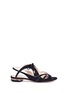 Main View - Click To Enlarge - NICHOLAS KIRKWOOD - Wavy cutout suede lace-up sandals