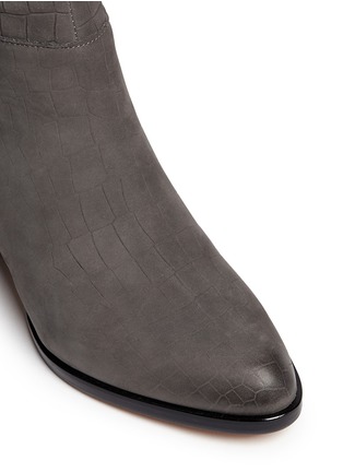 Detail View - Click To Enlarge - SAM EDELMAN - 'Joelle' croc embossed suede boots
