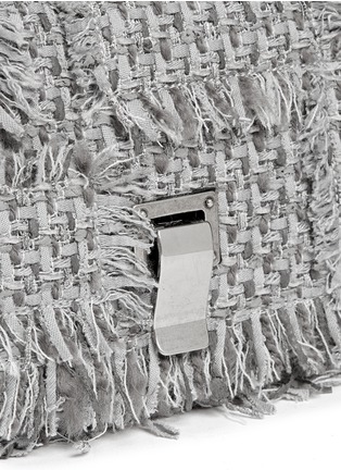 Detail View - Click To Enlarge - PROENZA SCHOULER - 'Extra Small Courier' frayed tweed chain bag