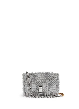 Main View - Click To Enlarge - PROENZA SCHOULER - 'Extra Small Courier' frayed tweed chain bag