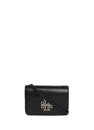 Main View - Click To Enlarge - TORY BURCH - 'Britten' pebbled leather crossbody bag