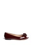 Main View - Click To Enlarge - TORY BURCH - Bow patent leather peep toe flats