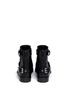 Back View - Click To Enlarge - MSGM - Fringe multi buckle leather ankle boots