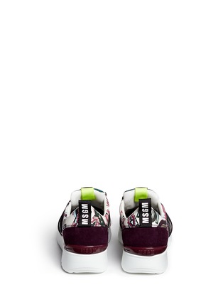 Back View - Click To Enlarge - MSGM - Graphic print faux leather sneakers