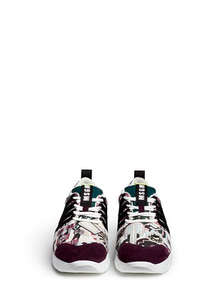 Figure View - Click To Enlarge - MSGM - Graphic print faux leather sneakers