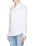 Front View - Click To Enlarge - EQUIPMENT - 'Knox' lace up silk shirt