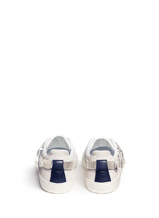 Back View - Click To Enlarge - TOGA SHOES - Buckle leather sneakers