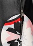 Detail View - Click To Enlarge - ALEXANDER MCQUEEN - Kansai print leather biker jacket