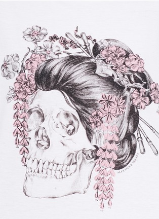 Detail View - Click To Enlarge - ALEXANDER MCQUEEN - Geisha skull print T-shirt