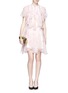 Detail View - Click To Enlarge - ALEXANDER MCQUEEN - Cherry blossom print ruffle crepon dress