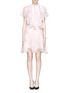Main View - Click To Enlarge - ALEXANDER MCQUEEN - Cherry blossom print ruffle crepon dress