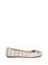 Main View - Click To Enlarge - TORY BURCH - 'Reva' snake embossed stripe leather ballerina flats