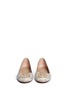 Figure View - Click To Enlarge - TORY BURCH - 'Reva' snake embossed stripe leather ballerina flats
