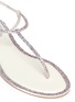 Detail View - Click To Enlarge - RENÉ CAOVILLA - 'Cupido' strass pavé rim satin T-strap sandals 
