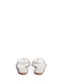 Back View - Click To Enlarge - RENÉ CAOVILLA - 'Cupido' strass pavé rim satin T-strap sandals 