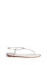 Main View - Click To Enlarge - RENÉ CAOVILLA - 'Cupido' strass pavé rim satin T-strap sandals 