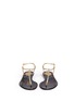 Figure View - Click To Enlarge - RENÉ CAOVILLA - Strass satin T-strap flat sandals