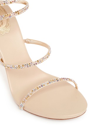 Detail View - Click To Enlarge - RENÉ CAOVILLA - 'Snake' strass spring coil anklet sandals