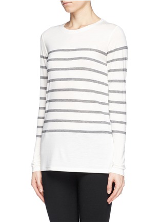 Front View - Click To Enlarge - VINCE - Stripe jersey T-shirt