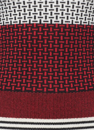 Detail View - Click To Enlarge - DIANE VON FURSTENBERG - Colourblock basketweave pattern wool sweater