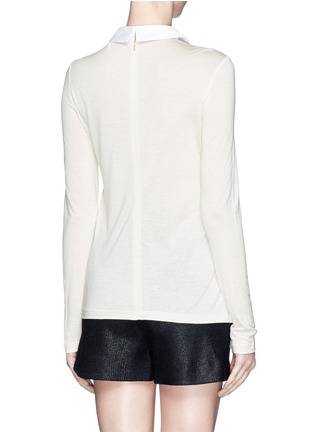 Back View - Click To Enlarge - TORY BURCH - 'Gabriella' floral lace panel front top