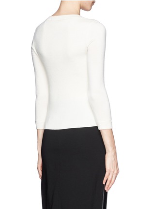 Back View - Click To Enlarge - DIANE VON FURSTENBERG - Floral lace panel sweater