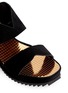 Detail View - Click To Enlarge - PEDRO GARCIA  - 'Freia'' metallic cubic insole platform wedge sandals