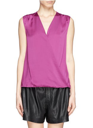 Main View - Click To Enlarge - VINCE - Surplice neckline sleeveless blouse