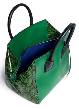 Detail View - Click To Enlarge - STELLA MCCARTNEY - 'Cavendish' medium faux python leather tote bag