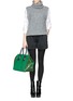 Figure View - Click To Enlarge - STELLA MCCARTNEY - 'Cavendish' medium faux python leather tote bag
