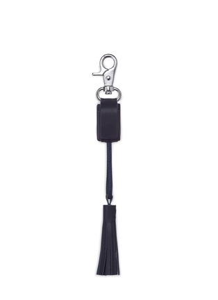 Main View - Click To Enlarge - NATIVE UNION - 'Power Link' leather tassel lightning charging cable - Marine