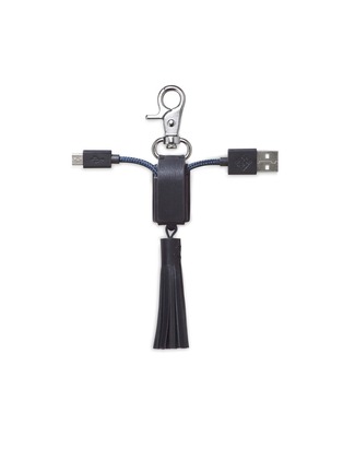 Figure View - Click To Enlarge - NATIVE UNION - 'Power Link' leather tassel lightning charging cable - Marine