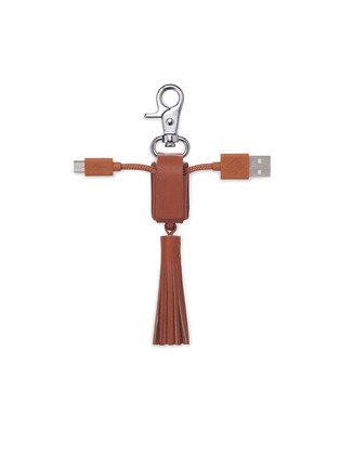 Figure View - Click To Enlarge - NATIVE UNION - Power Link' leather tassel lightning charging cable - Gold