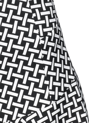 Detail View - Click To Enlarge - DIANE VON FURSTENBERG - 'Flirty' basketweave print flare skirt