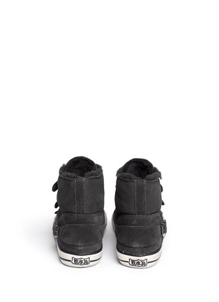 Back View - Click To Enlarge - ASH - 'Virginy' suede shearling sneakers