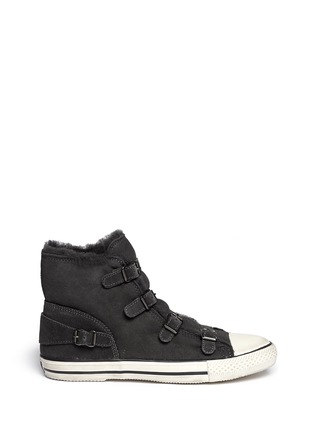Main View - Click To Enlarge - ASH - 'Virginy' suede shearling sneakers