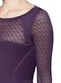 Detail View - Click To Enlarge - DIANE VON FURSTENBERG - Lace panel rib knit dress