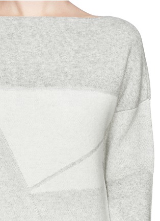 Detail View - Click To Enlarge - VINCE - Geometric wool-cashmere sweater