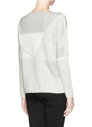Back View - Click To Enlarge - VINCE - Geometric wool-cashmere sweater