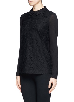 Front View - Click To Enlarge - TORY BURCH - 'Gabriella' floral lace shirt