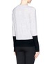Back View - Click To Enlarge - VINCE - Bicolour cashmere sweater