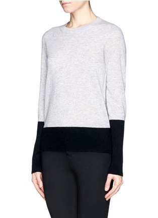Front View - Click To Enlarge - VINCE - Bicolour cashmere sweater