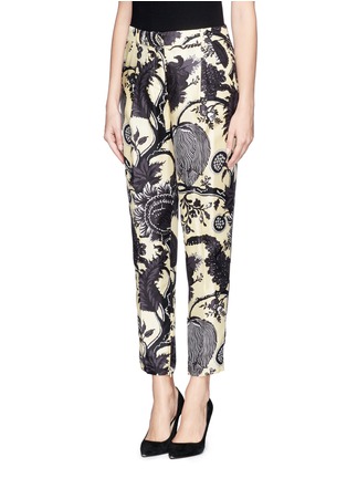 Front View - Click To Enlarge - J.CREW - Collection noir floral pant